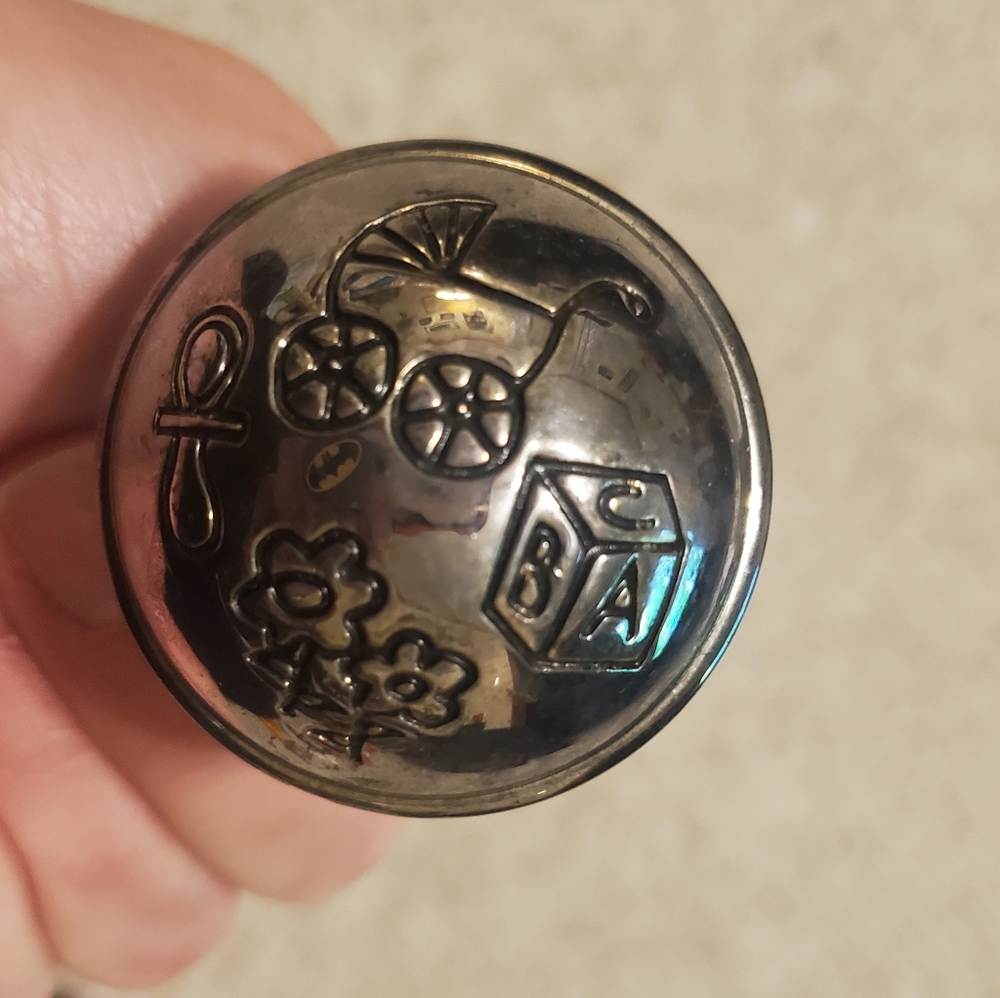 Vtg Metal Baby Rattle Keepsake - Picture 3 of 8
